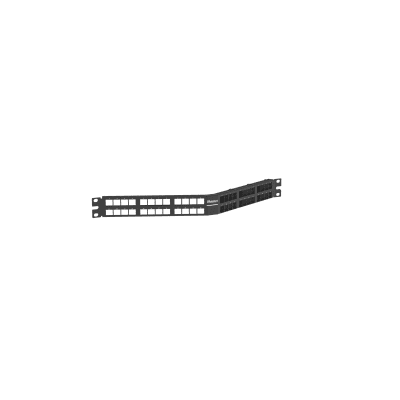 Panel de Parcheo Modular Keystone (Sin Conectores), Angulado, de 48 Puertos, 1UR
