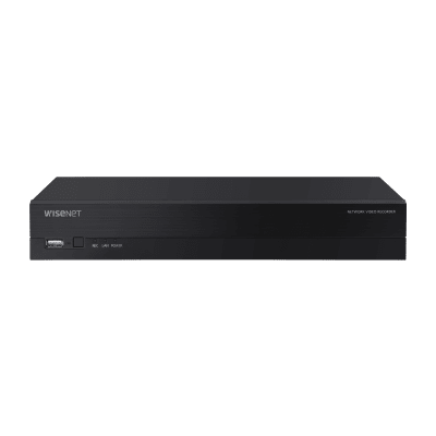 NVR 8 Megapíxel / 8 canales / H.265 / P2P Wisenet / 8 puertos PoE / Incluye 2TB para grabacion / NDAA