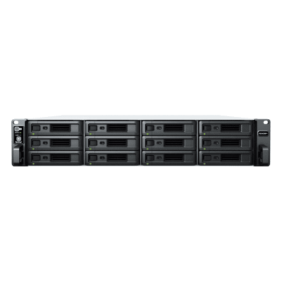 Servidor de Almacenamiento RackStation RS2423RP+ | 12 Bahías | 2U | Hasta 432 TB | Conectividad 10GbE | RAID Soportado | Fuentes de Alimentación Duales | Intercambio en Caliente | Compatibilidad con VMware y Hyper-V.