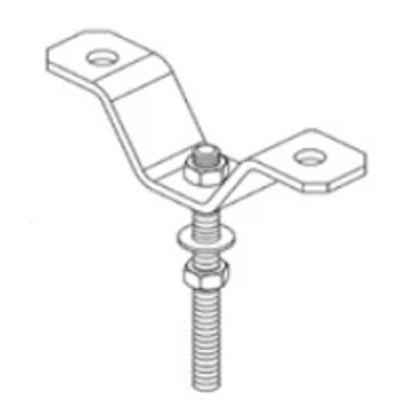 Clip U Fijabarras de 3/8" (9.5 mm).