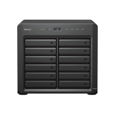 NAS Synology DiskStation DS2422+ | 12 Bahías | Expandible a 24 Bahías | Procesador AMD Ryzen Quad-Core | Hasta 32 GB DDR4 ECC | Caché NVMe SSD | Redes 10/25GbE | Compatible con Virtualización y Vigilancia.
