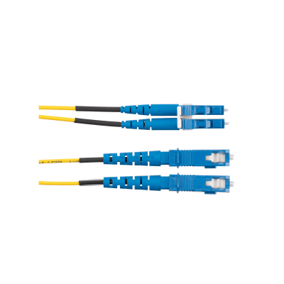 Jumper de Fibra Optica Monomodo 9/125 OS2, LC-SC Duplex, OFNR (Riser), Color Amarillo, 15 Metros