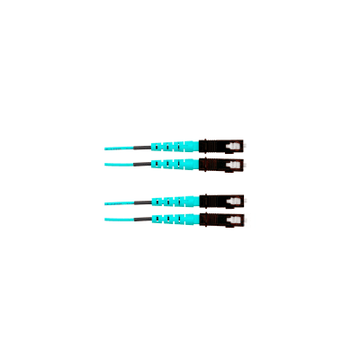 Jumper de Fibra Óptica Multimodo 50/125 OM4, SC-SC Duplex, OFNR (Riser), Color Aqua, 3 Metros