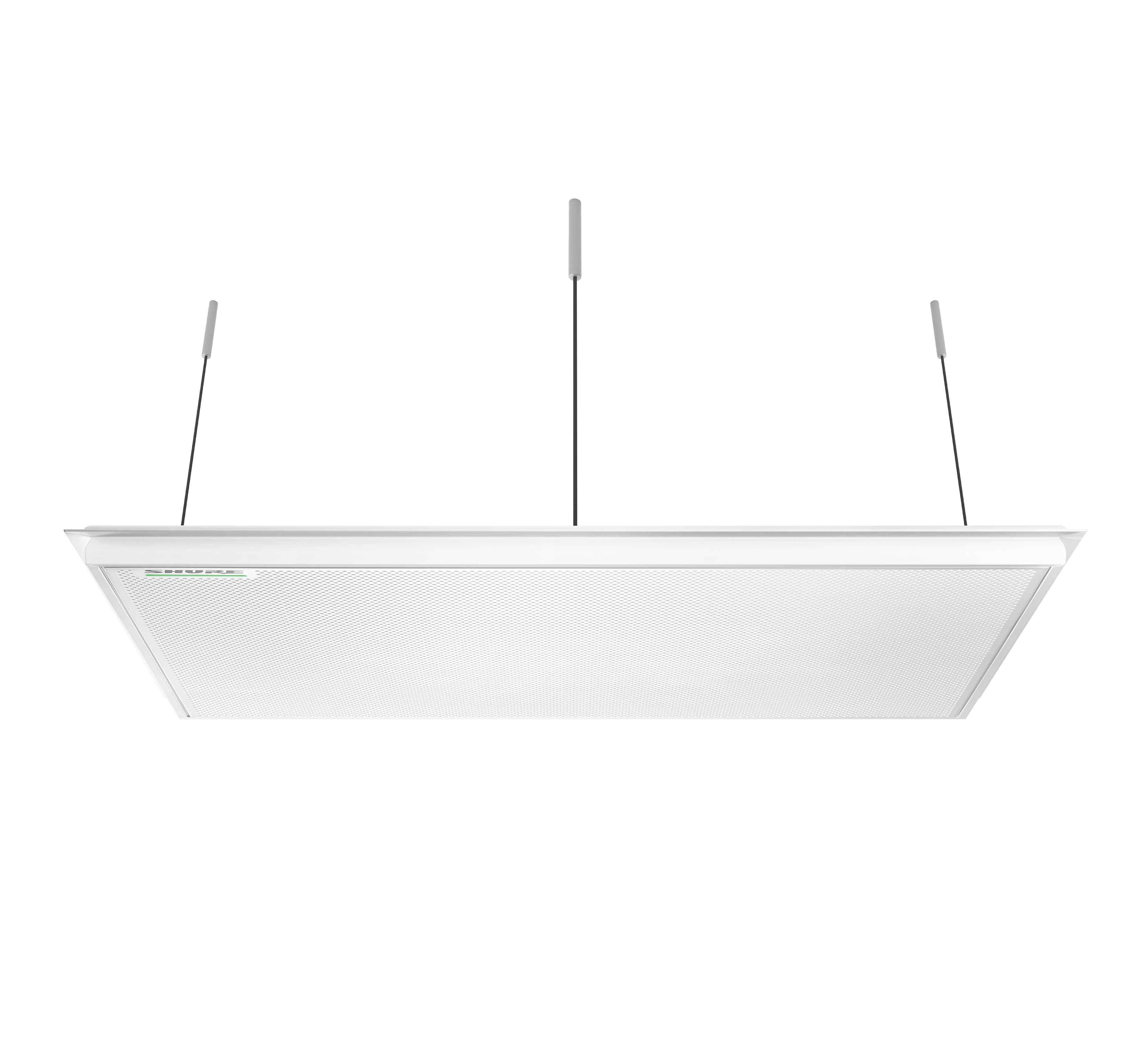 SHURE MXA920W para Videoconferencias y Salas de Reunión Micrófono de techo con audio profesional, formación automática de haces e integración en sistemas AV. Compatible con Zoom, Teams y más. Color Blanco, Rejilla Cuadrada 61 x 61 cm