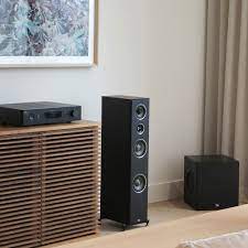 PSB IMAGINE T54 Altavoces tipo torre, Sistema de 3 vías con doble Woofer aislado, Woofers yMid-Range tejidos en fibra de carbono, Tweeter con domo de titanio, Impedancia nominal de 8 ohms y mínima de 4 ohms, hasta 150 Watts, Rejilas magnéticas PAR