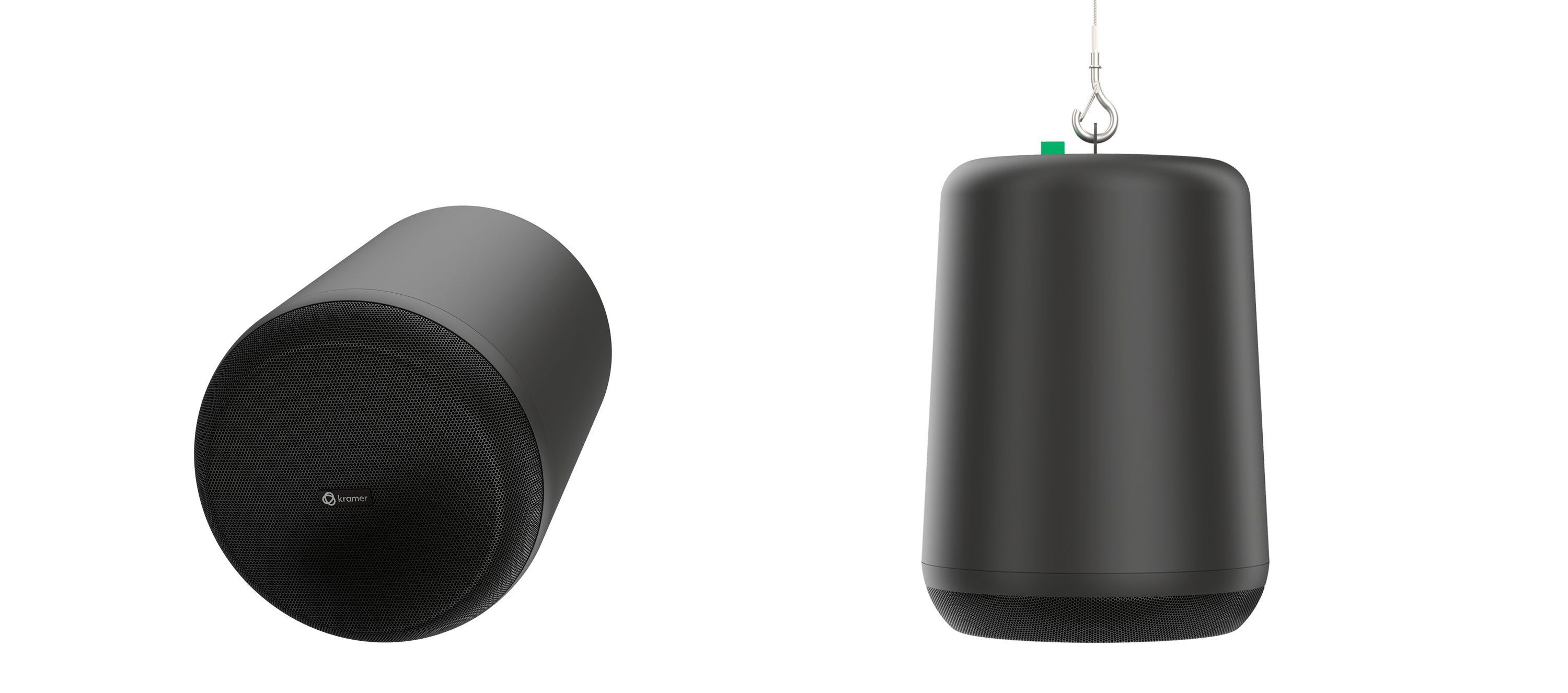 KRAMER PN-6P Altavoce colgante pasivo de 2 vías, de 6.5" Baja impedancia (8 Ω) / alta impedancia (70 V/100 V) Taps 30 W/15 W/7,5 W/3,8 W, Potencia: 30 W continuos / 45W pico, Disponible en blanco y negro 1 PIEZA