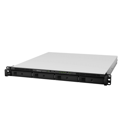 NAS RackStation RS1619xs+ | 4 Bahías | CPU Intel Xeon D-1527 Quad-Core | 8 GB DDR4 ECC (Ampliable a 64 GB) | 2 Ranuras M.2 NVMe/SATA | 4 Puertos LAN 1GbE | Soporte 10GbE Opcional | Escalable hasta 16 Bahías.