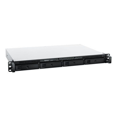 NAS RackStation RS422+ | 4 Bahías | 1U | AMD Ryzen R1600 | 2 GB DDR4 ECC | 570 MB/s Lectura | 530 MB/s Escritura | Puertos Dual 1GbE | Actualización 10GbE | Compatibilidad RAID | Synology DSM.