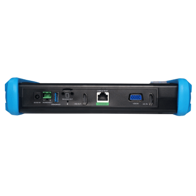 Tester de Video Profesional | Pantalla 7"| Prueba IP/HD/Analógicas | TVI/CVI/AHD/CVBS | IP ONVIF | 4K/8K | H.264/H.265 | HDMI | PTZ | Scanner IP | TDR | Salidas 12V/24V/PoE | Activación Simultanea.