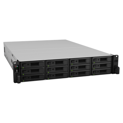 Servidor de Almacenamiento Synology RackStation RS3621RPxs | 12 Bahías | Procesador Intel Xeon D-1531 de 6 Núcleos | 8 GB DDR4 ECC | Expandible a 36 Bahías | Energía Redundante | Compatible con Virtualización y RAID.