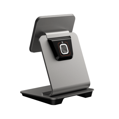 Base de Escritorio con Escáner 1D/2D / Conexión Quick Lock / Eje Giratorio 145° / Alimentación Inversa / Diseño Metálico
