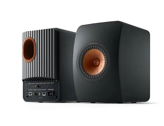 KEF LS50W II Altavoz de estantería, HiFi inalámbricos de 2 vías, Compatibilidad inalámbrica con AirPlay 2, Chromecast y más. Disponible en colores Blanco, Negro, Gris, Rojo. 1 PAR