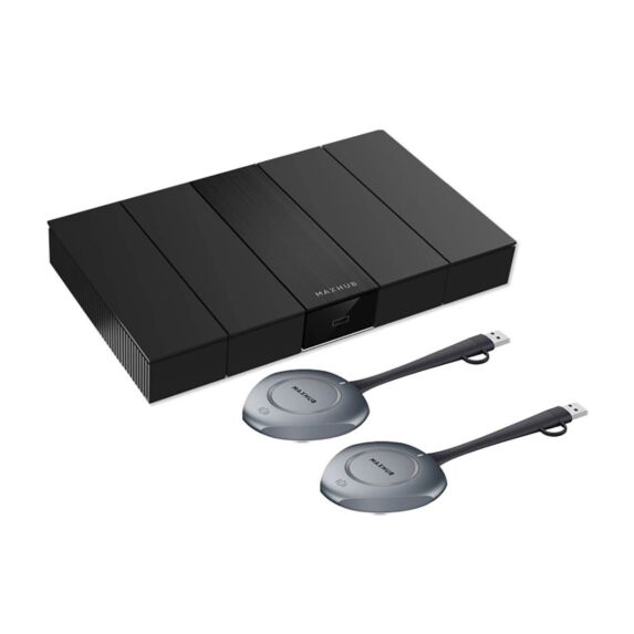 MAXHUB WB05 KIT Paquete de Presentación Inalámbrica y BYOM (Bring Your Own Meeting) diseñada para salas de reuniones y conferencias, permite colaboración eficiente y sin cables Incluye; 1Wireless Box receptor principal y 2 Wireless Dongle los transmisores