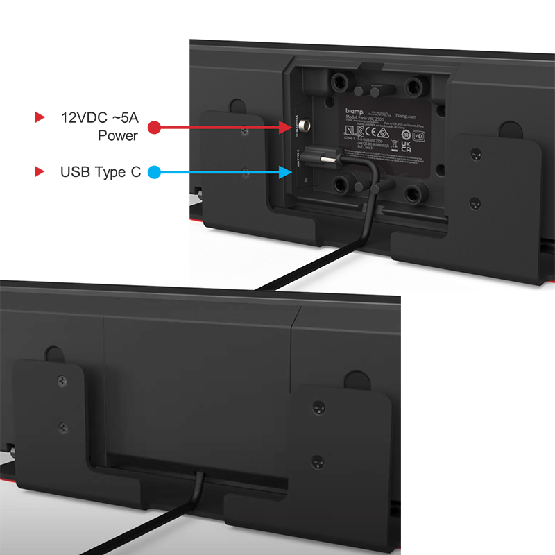BIAMP Parlé ABC 2500 Conferencing Audio Bar Barra de audio All in one cuenta con un array de 27 micrófonos, salas de conferencias pequeñas y medianas