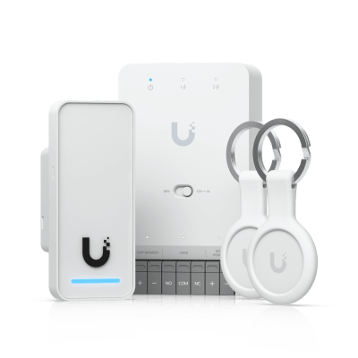 Kit de Inicio UniFi Access G3 / Gestión de Accesos para Puertas / Lectores y Teclados NFC / PoE++ / Certificaciones CE, FCC, IC, UL