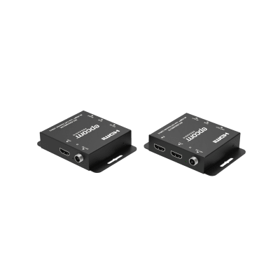 Kit Extensor HDMI | 4K30 hasta 100m | Cat6 | Transmisión sin Compresión | Soporta PoC Bidireccional | EDID y Audio 5.1CH