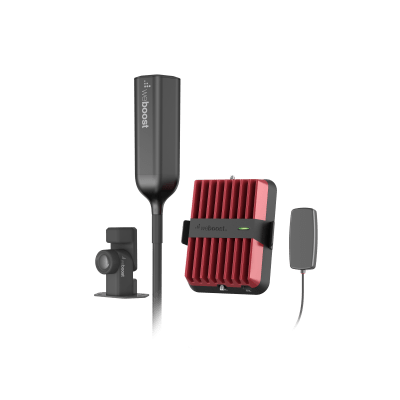 Amplificador Celular Drive Reach Overland para Vehículos Todo Terreno / Multioperador y Multidispositivo / Amplificación 32x / Tribanda (B5, B2/25 y B4) / Ganancia Máxima 50 dB / Antena Omnidireccional plegable.