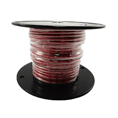 Cable Marino Primario Color Rojo Calibre 10 AWG / 100 Pies / PVC Retardante de Llama Rojo / Cobre Estañado Clase K / 600V / 105°C Seco 75°C Húmedo / Cumple UL 1015 UL 1028 UL 1230 UL 1231