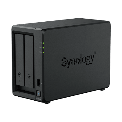 NAS Synology DiskStation DS725+ | 2 Bahías | Expandible hasta 7 Unidades | 2 Ranuras M.2 NVMe | Puerto 2.5GbE | Rendimiento 276 MB/s Lectura y 224 MB/s Escritura | Compatible con Unidad de Expansión DX525.