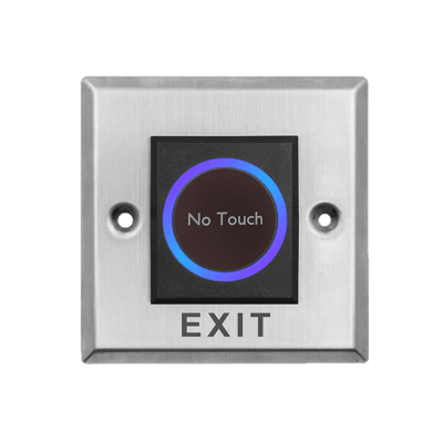 Botón Cuadrado Sin Contacto / Indicador LED / NO / NC / Interior / Acero Inoxidable