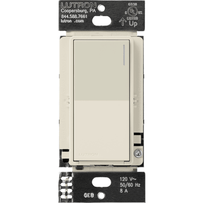 (RadioRa3) Apagador Sunnata color blanco para linea Radio Ra3, 8A de iluminacion, 5.8A Motor