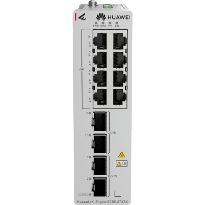 Switch Industrial eKit / 8 Puertos Gigabit + 2 SFP + 2 SFP+ / Montaje en Riel DIN / Fuente Redundante 1+1 : 9.6 a 50 VCD / Libre de licenciamiento / Gestión gratuita desde la Nube