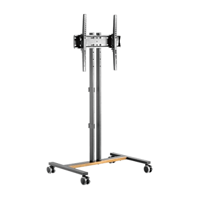 Soporte Móvil para Pantalla | Compatibilidad VESA 200x200 hasta 600x400 / Ruedas con Frenos / Ajuste de Altura y Ángulo / Soporte para TV de hasta 55 Pulgadas / Capacidad de Peso 35 kg