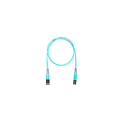 Jumper de Fibra Optica Multimodo 50/125 OM3, LC-SC Duplex, OFNR (Riser), Color Aqua, 15 Metros