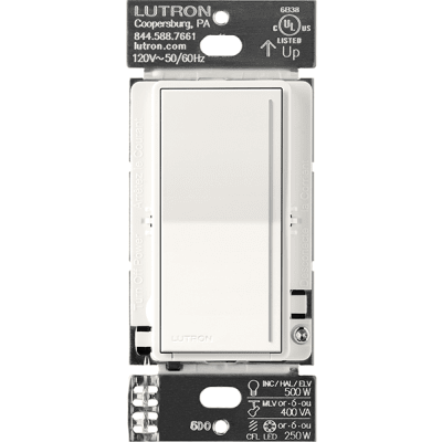 (RadioRa3) Atenuador táctil SUNNATA Dimmer PRO color blanco para linea Radio Ra3, Requiere cable neutro 250W LED / CFL