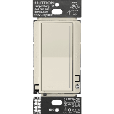 (RadioRa3) )Atenuador (dimmer) Auxiliar de pared, compañero de atenuadores multilocación. Usar en 3 vías o escalera.