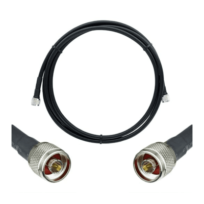 Jumper Coaxial de 50 Ohm con Cable Wilson-400 | Conector N Macho en los extremos | 9.14 metros de longitud.