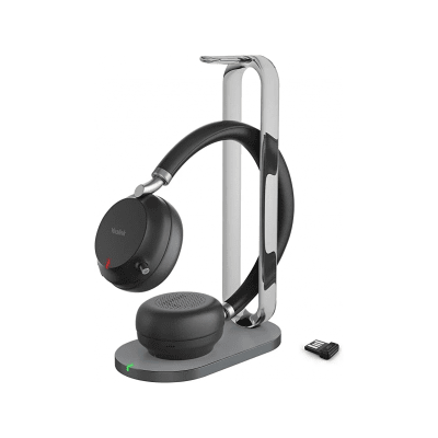 Diadema Inalambrica BH76 Plus With Charging Stand UC Black USB C/A de Yealink con ANC Híbrida y Estación de Carga Premium