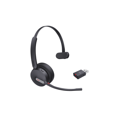 Diadema Inalámbrica WH64 Hybrid Mono UC de Yealink con Bluetooth 5.2 y Conectividad UC Plug-and-Play