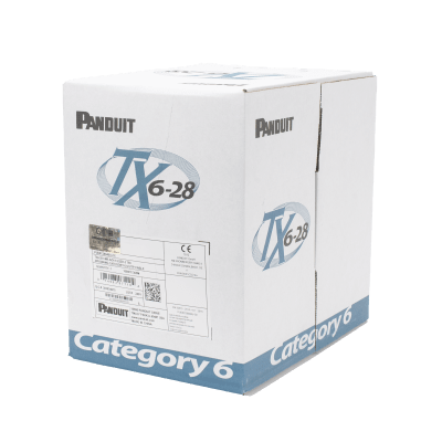 Bobina de Cable UTP 305 m. de Cobre TX6-28®, Blanco, Categoría 6, Diámetro Reducido (28 AWG), CM/LSZH, de 4 pares