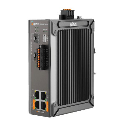 Switch Industrial Administrable / Gigabit con 2 Puertos PoE bt / 2 Puertos PoE af/at / 2 SFP Gigabit / Soporta RS485 / Presuepuesto PoE 128W