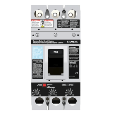 Interruptor Termomagnético 600V 3X250A, Con zapatas principales.