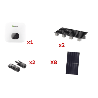 Kit Solar Interconexion / 5kW 220Vca / Inversor GROWATT / Montaje Incluido