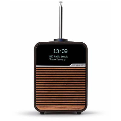 RUARK  R1 Deluxe Radio Hi-Fi Bluetooth,  Receptor de audio Bluetooth • Receptor FM antena de alta ganancia, Pantalla OLED, Amplificador de alta fidelidad y altavoz de rango extendido • USB para reproducción de música y carga de dispositivos
