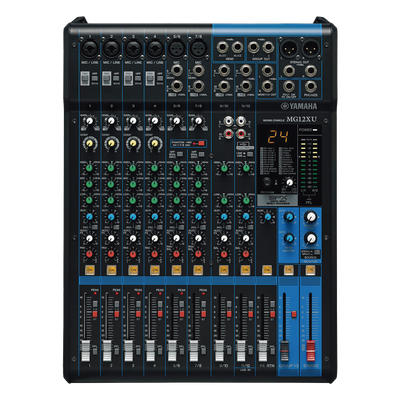 Mezcladora de Audio / 12 Canales / 6 Entradas Micrófono-Línea / 2 Entradas Estéreo / Efectos SPX 24 Presets / USB Integrado