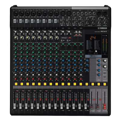 Mezcladora de Audio Analógica / 16 Canales / 10 Entradas de Micrófono / 4 Buses Auxiliares / Efectos SPX 24 Programas / Chasis Metálico