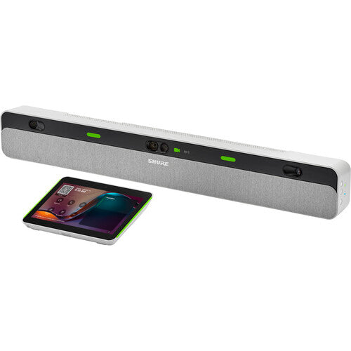 Shure IntelliMix Bar Pro Kit IMXBPK: Barra de Videoconferencia 4K Todo en Uno con IA | Audio Premium Microflex, Cámara con Auto-framing y Seguimiento de Orador | Certificado Microsoft Teams y Zoom | Integración PoE+ y Dante para Salas de Juntas