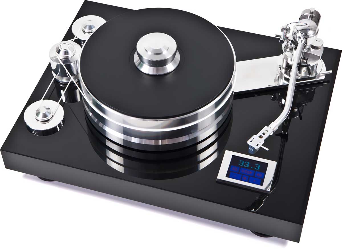 Pro-Ject SIGNATURE 12 Tronamesa de alta gama para "Audiofilos" que celebra los 20 años de Pro-Ject! Superficies metálicas pulidas al alto brillo, Incluye juego completo de herramientas y accesorios de calibración.