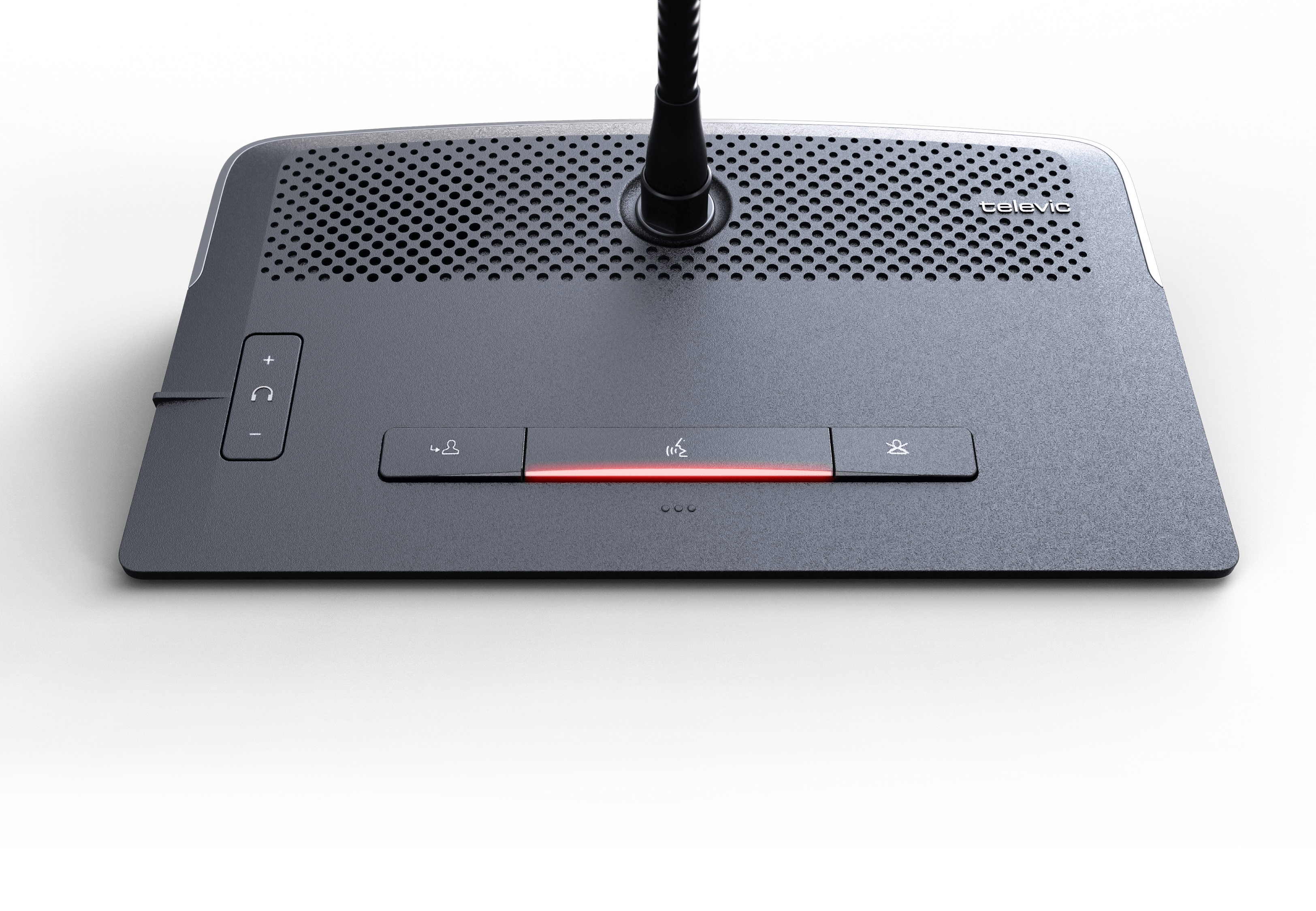 TELEVIC D-Cerno C SL Unidad de discusión digital para PRESIDENTE. plug & play, botones táctiles, conexiones de auriculares, control de volumen