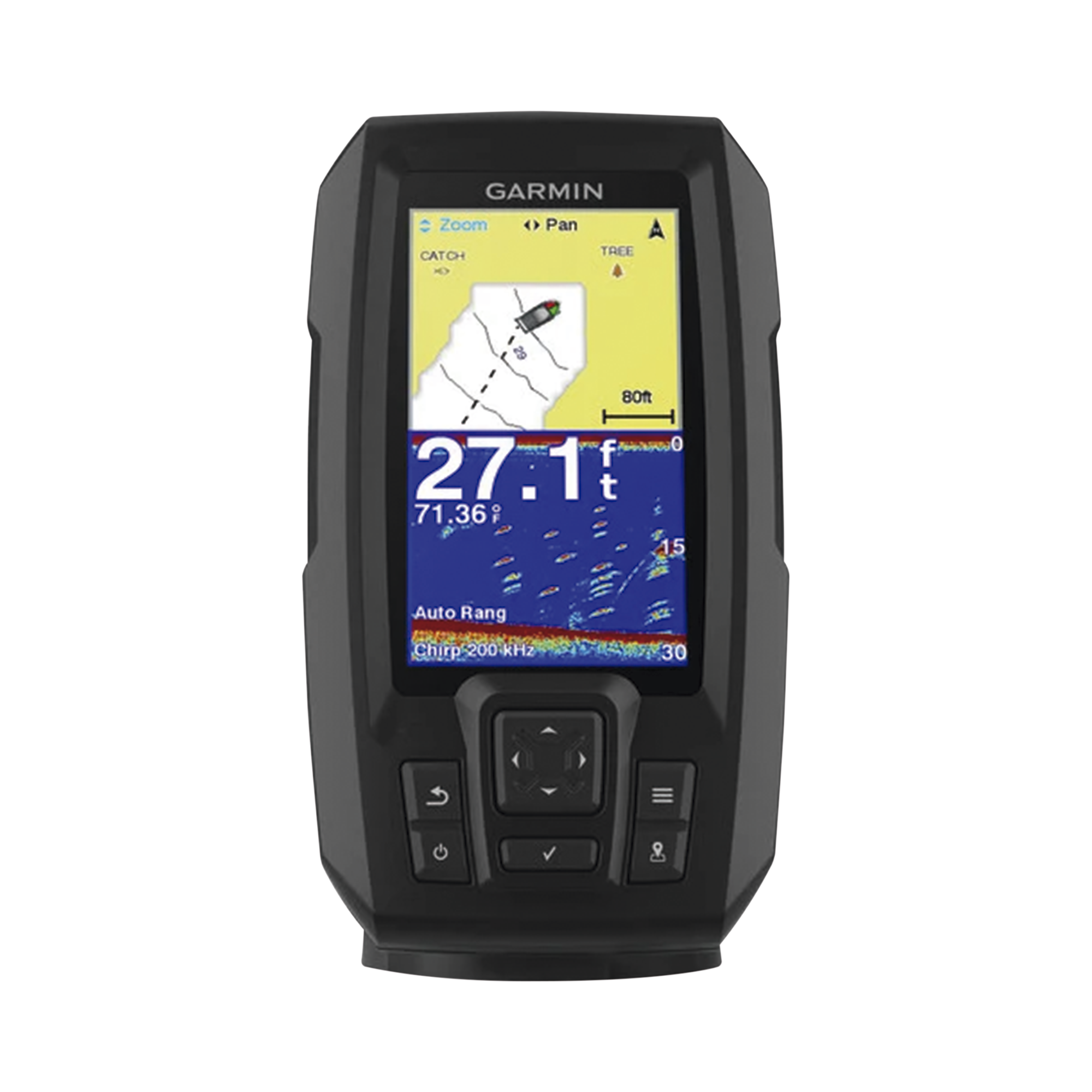 Ecosonda STRIKER™ Plus 4cv con pantalla de 4.3" y transductor de doble haz
