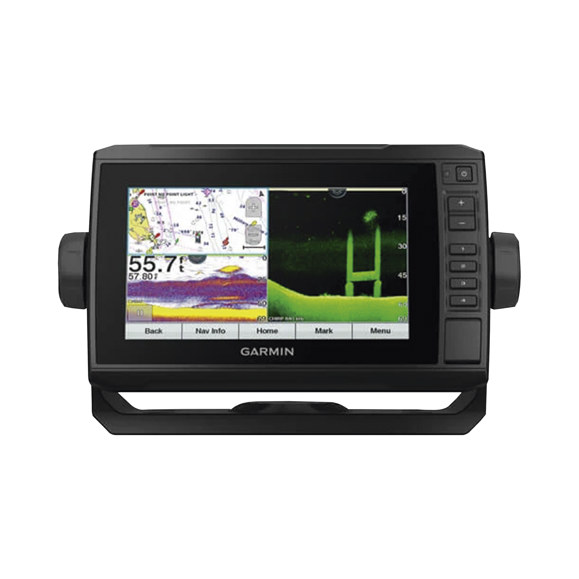 EchoMAP UHD 72cv con transductor GT24-TM, pantalla de 7", mapa base precargado