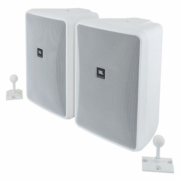 JBL Control 28-1-WH Altavoz de gabinete para exterior/interior 120W/240W PICO 8Ω, 60W línea 70/100V Taps 60/30/15/7,5W Color Blanco 1 Par