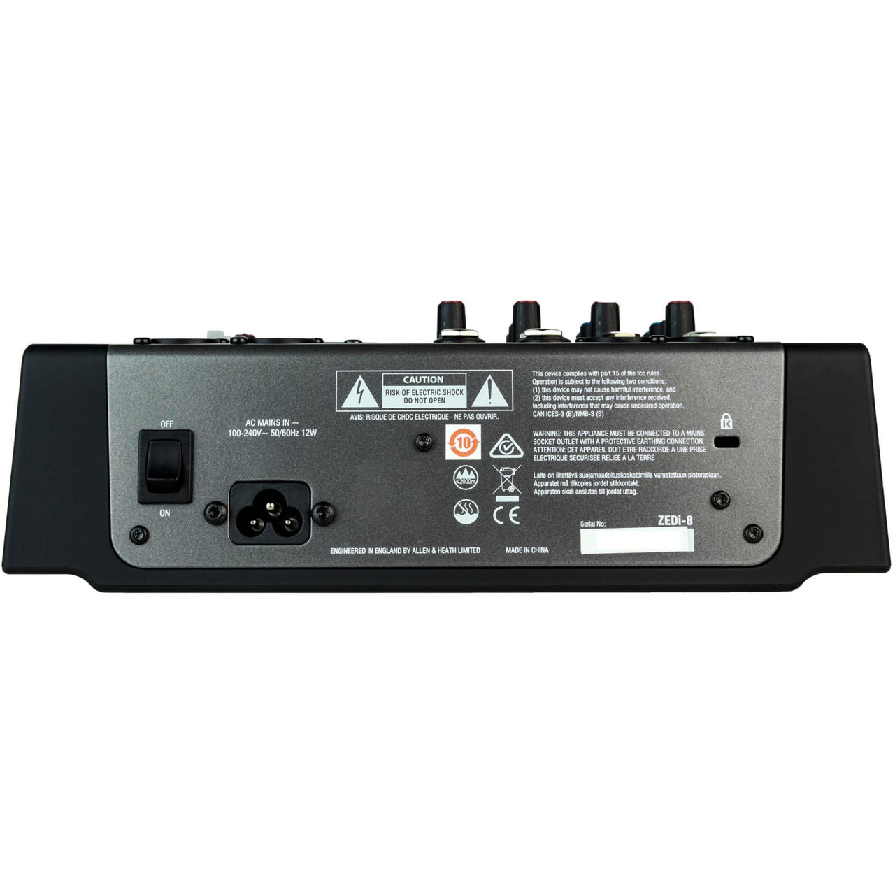 ALLEN & HEATH ZEDi-8 Mezclador de 8 canales/interfaz USB2 entradas de guitarra de alta impedancia Enrutamiento de señal flexible a través de USB