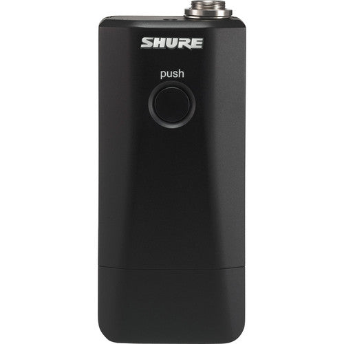 SHURE MXW1 Transmisor bidireccional Bodypack, para sistema Microflex Wireless, Cuenta con un micrófono omnidireccional incorporado y TA4/Mini XLR.