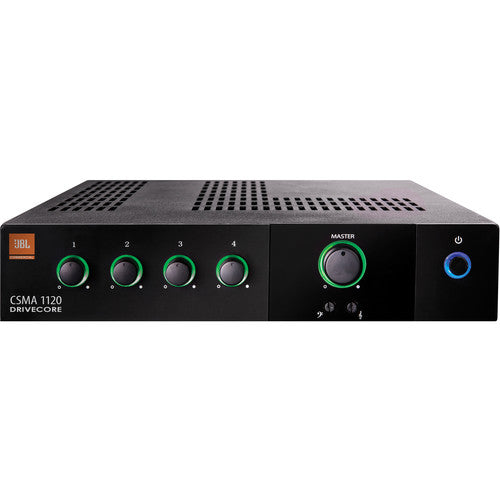 JBL CSM 1120 Mezclador Amplificador serie comercial 120W, 4 Entradas 1 Salida Conectores de entrada RCA/Euroblock, silenciamiento prioritario