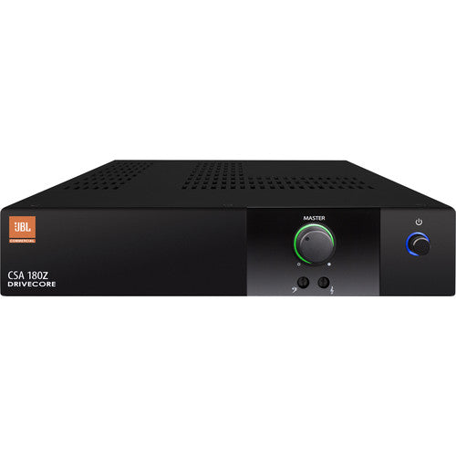 JBL CSA 180Z Amplificador serie comercial 80W 4Ω y 8Ω Admite instalaciones de 70 V y 100 V Diseño de 1 RU, Perillas iluminadas